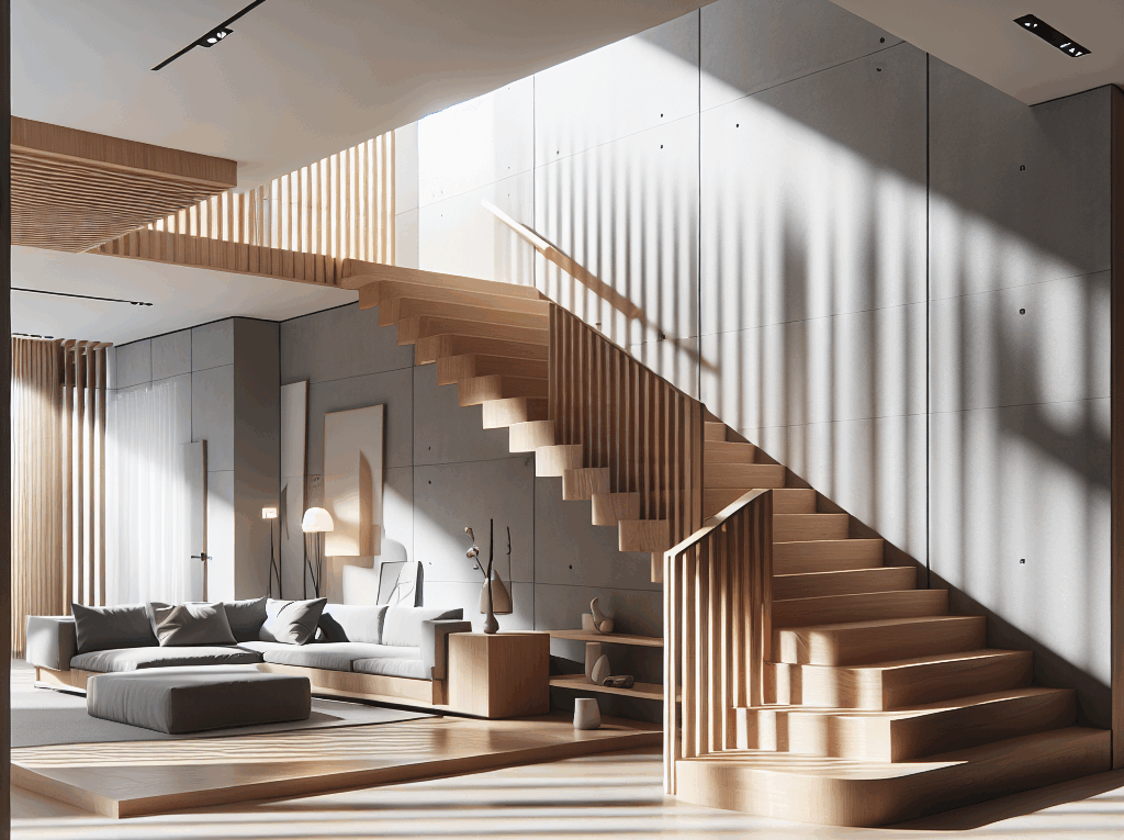 Proste schody drewniane w nowoczesnych wnętrzach – jak dopasować je do stylu domu